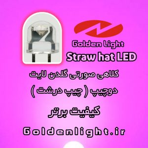 ال ای دی LED کلاهی دو چیپ صورتی گلدن لایت